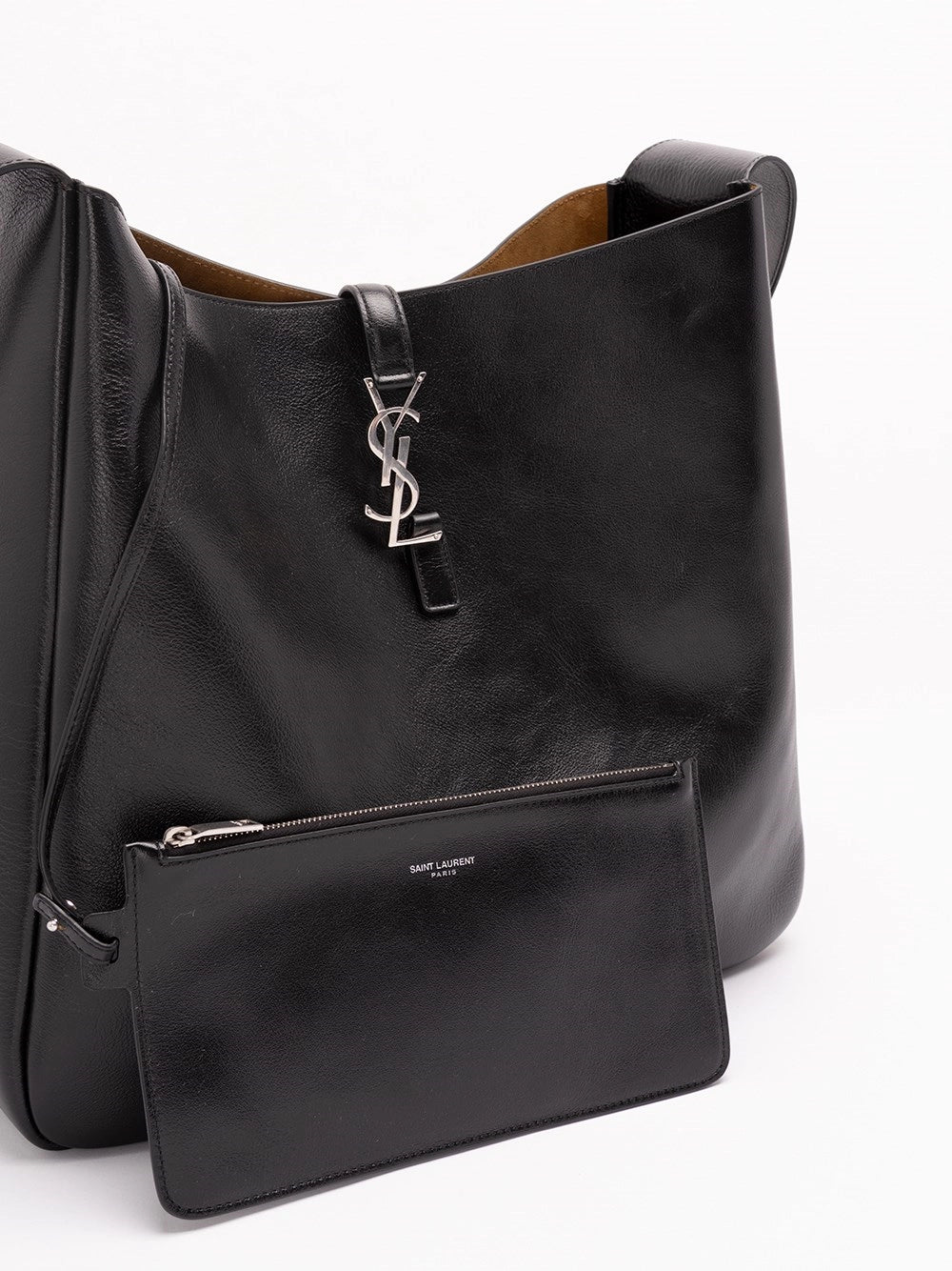Saint Laurent Men Le 5 A 7 Maxi Hobo In Grained Leather SAINT LAURENT
