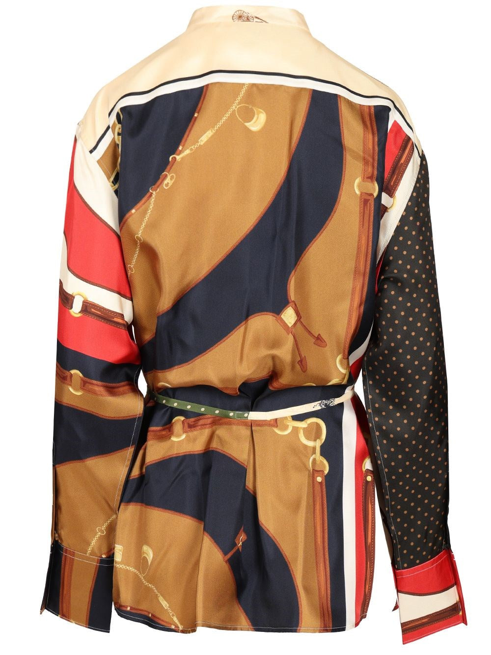 Celine Women Loose-Fitting Shirt In Printed Silk Twill CELINE