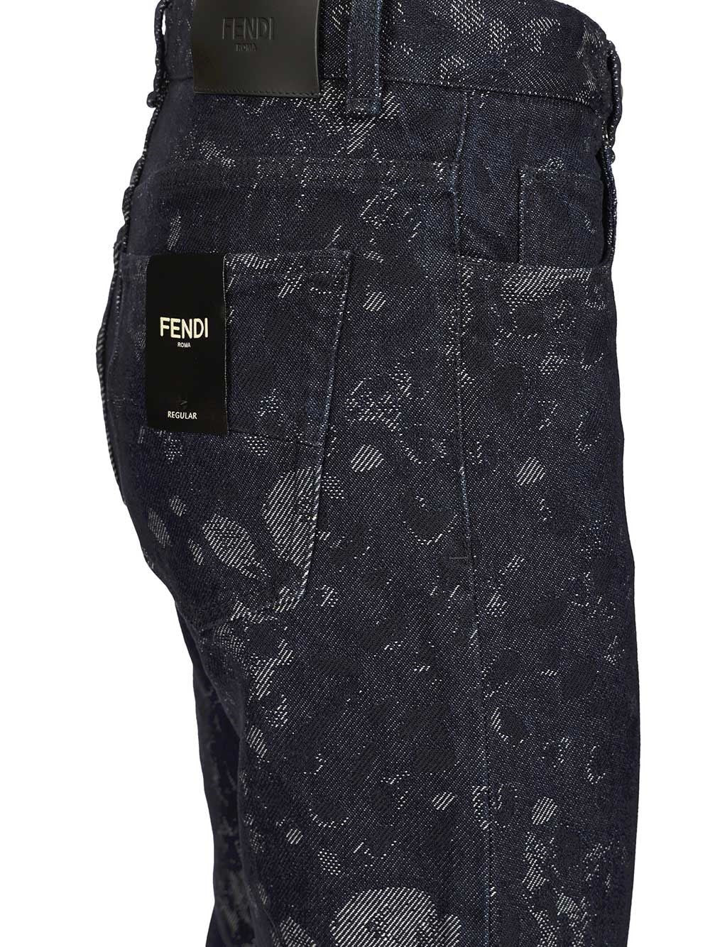 Fendi Men Jacquard Jeans FENDI