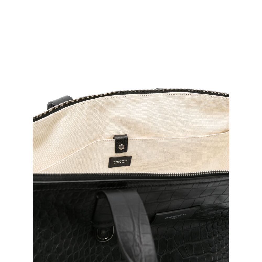 Dolce & Gabbana Black Tote Bags Men DOLCE & GABBANA
