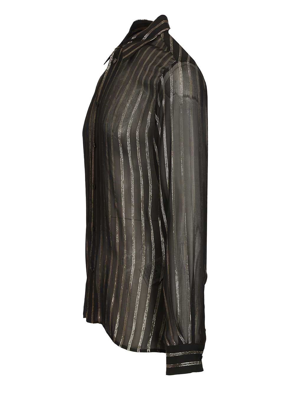 Valentino Garavani Men Valentino Silk And Lurex Chiffon Shirt VALENTINO GARAVANI