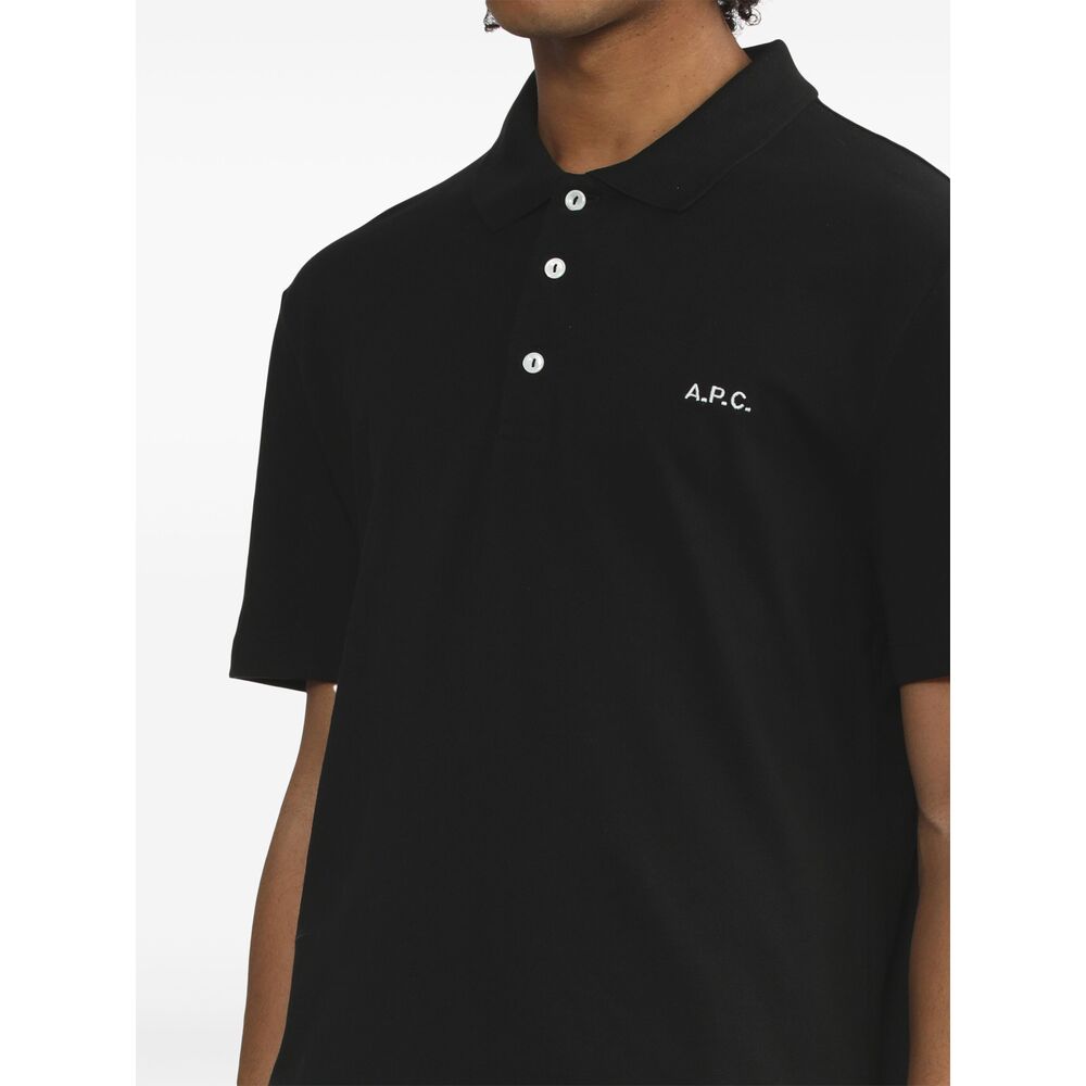 A.P.C. Black Polo Shirts Men A.P.C.