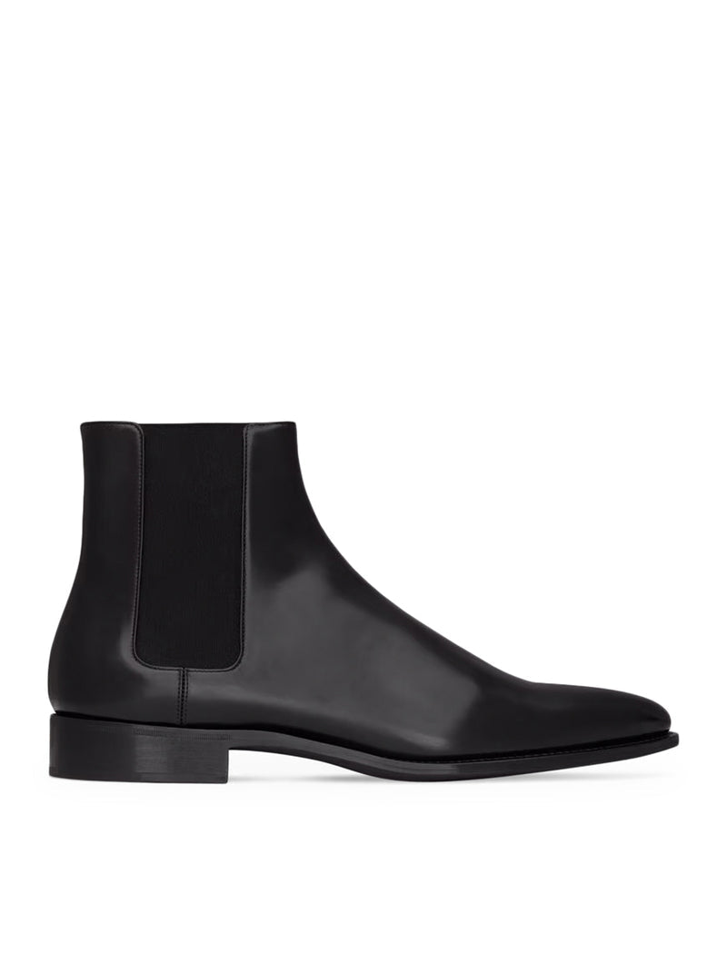 Saint Laurent Men Adrien Box Leather Chelsea Boots SAINT LAURENT