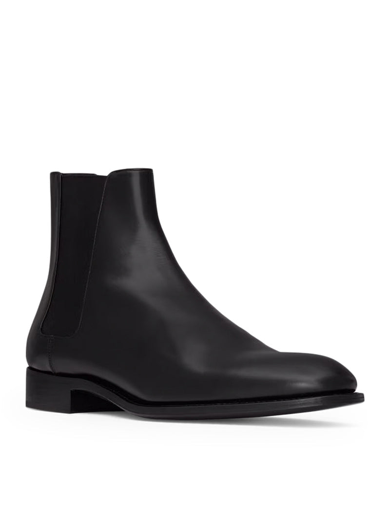Saint Laurent Men Adrien Box Leather Chelsea Boots SAINT LAURENT