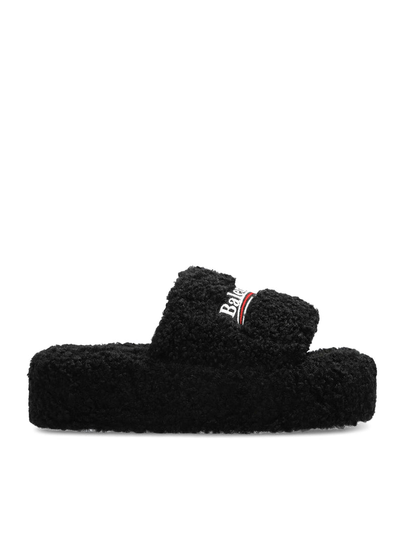 Balenciaga Women Balenciaga Women Slippers Platform In Shearling BALENCIAGA