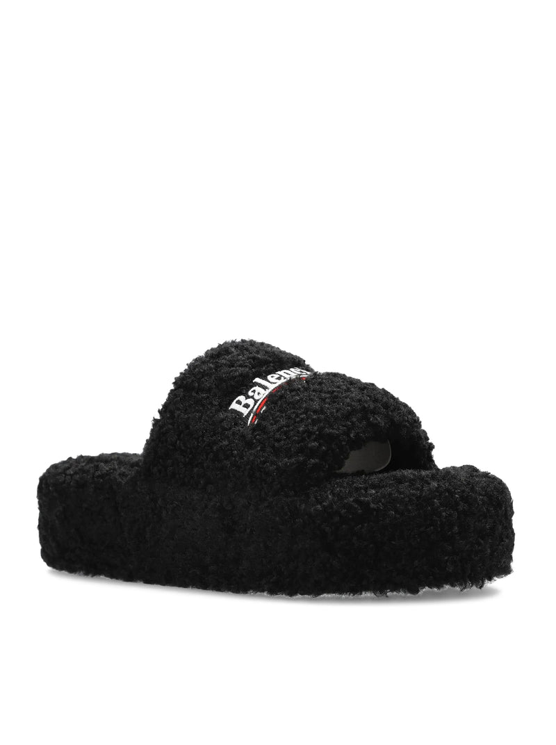 Balenciaga Women Balenciaga Women Slippers Platform In Shearling BALENCIAGA