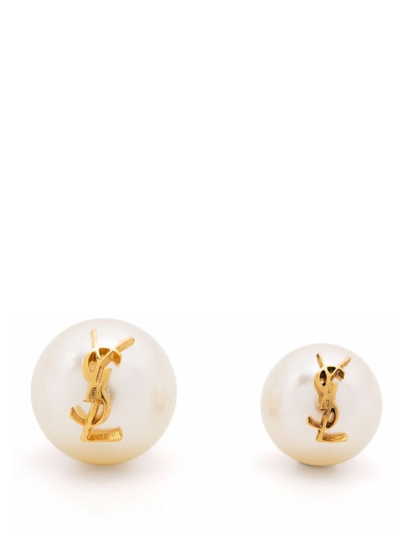 Saint Laurent Women 'Asymetrique Perle’ Earrings SAINT LAURENT