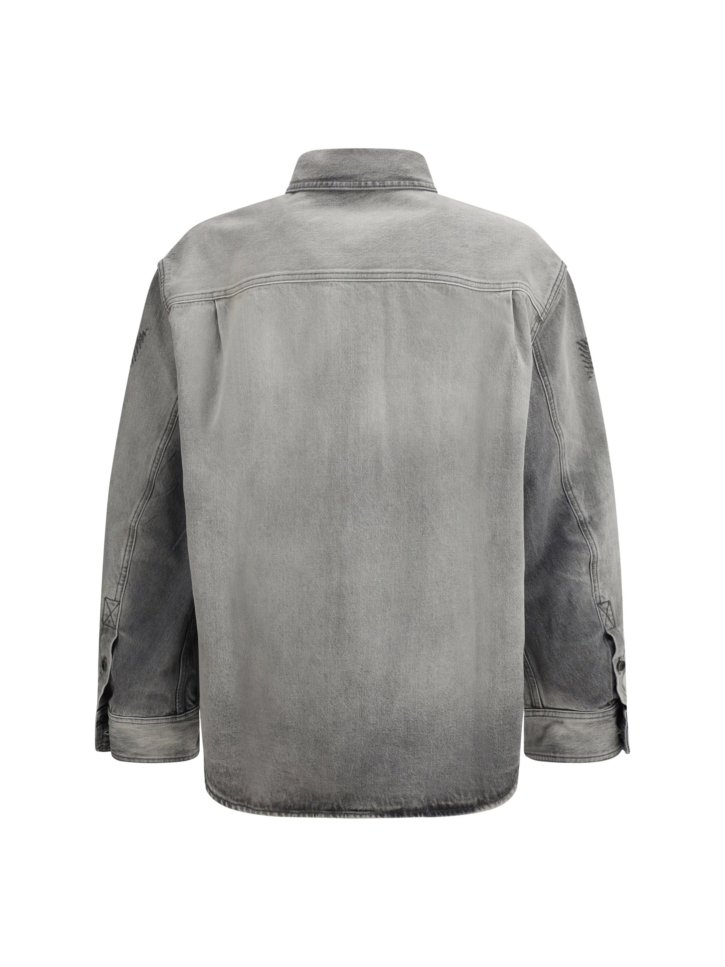 Off-White Men Diag Military Overshirt In Denim OFF-WHITE