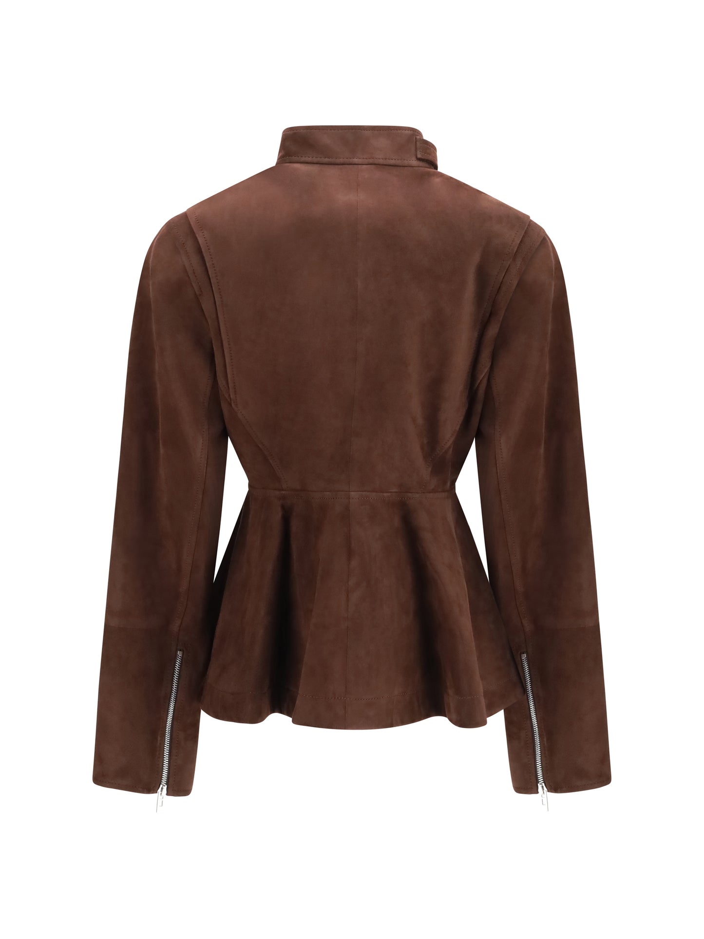 Alaïa Women Peplum Jacket In Suede Goatskin ALAIA