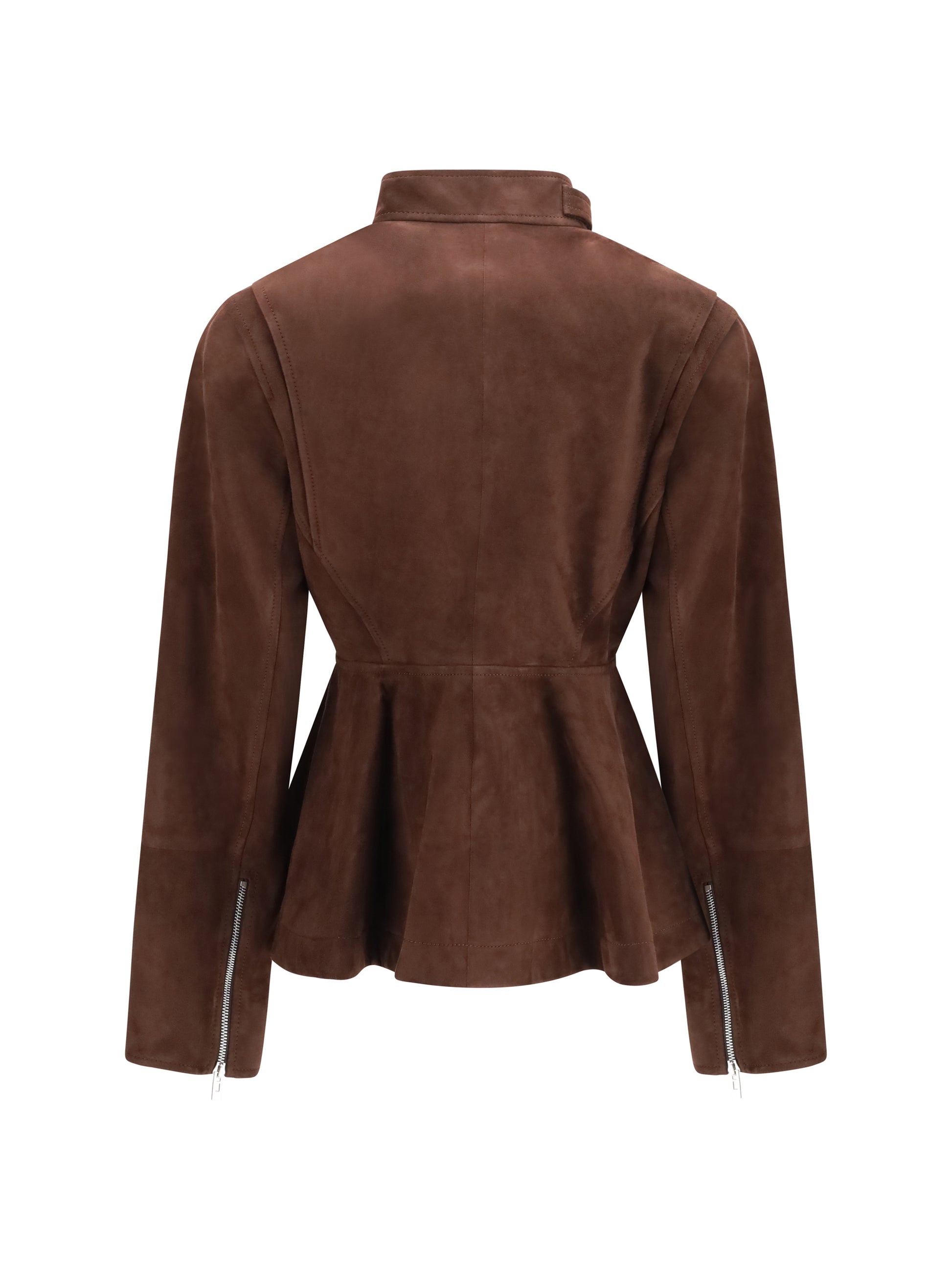 Alaïa Women Peplum Jacket In Suede Goatskin ALAIA
