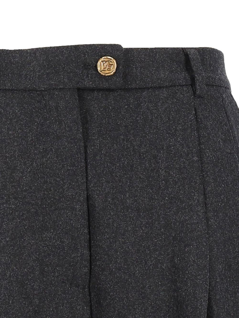 Dolce & Gabbana Women Wool Flannel Trousers DOLCE & GABBANA