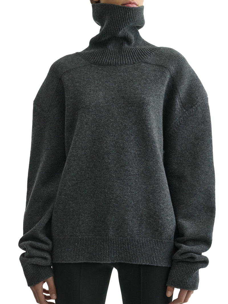 Phoebe Philo Women Wool And Cashmere Patched Shoulder Sweater PHOEBE PHILO