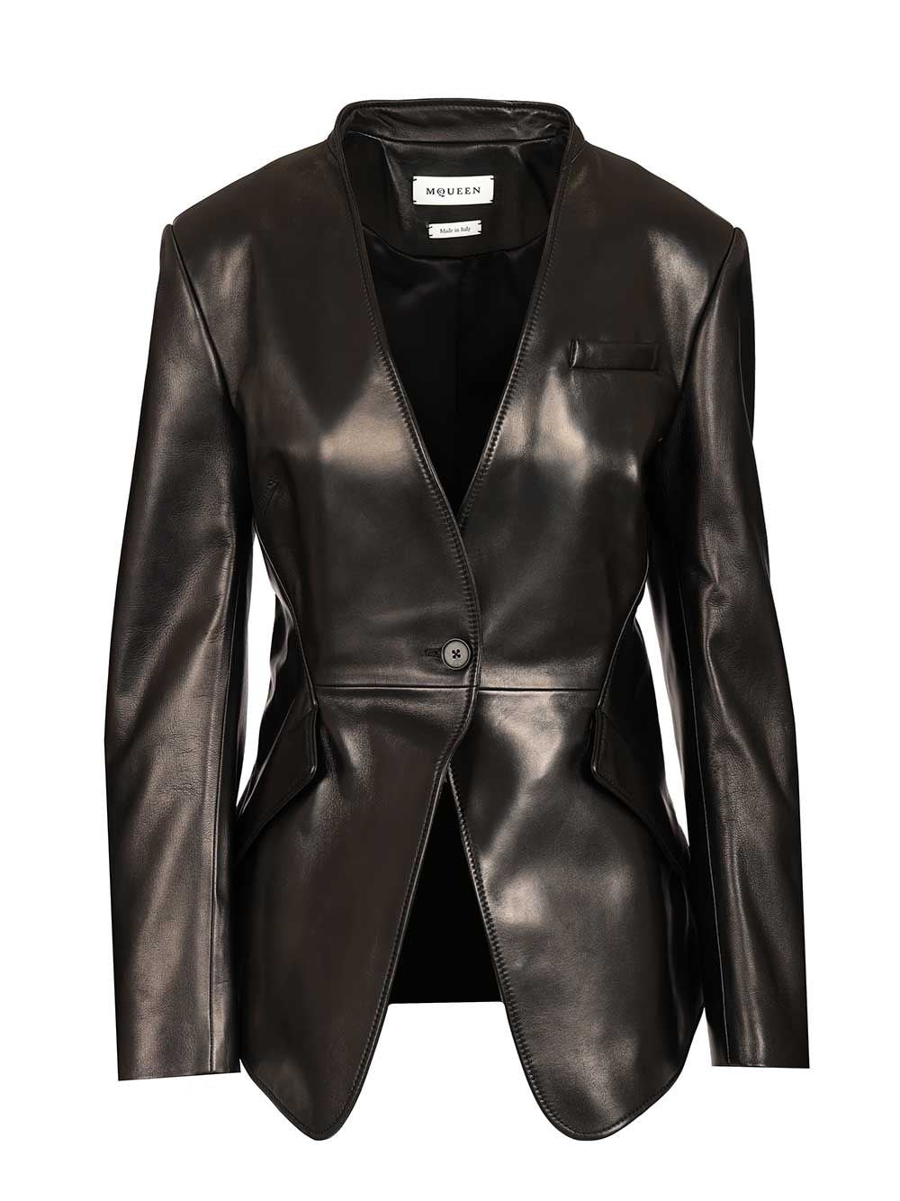 Mcqueen Women Tailored Leather Jacket ALEXANDER MCQUEEN