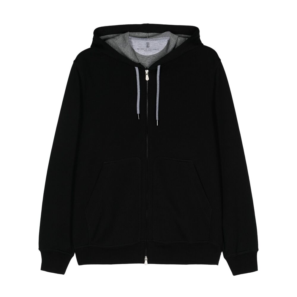 Brunello Cucinelli Black Sweaters & Knitwear - Hoodies Men BRUNELLO CUCINELLI