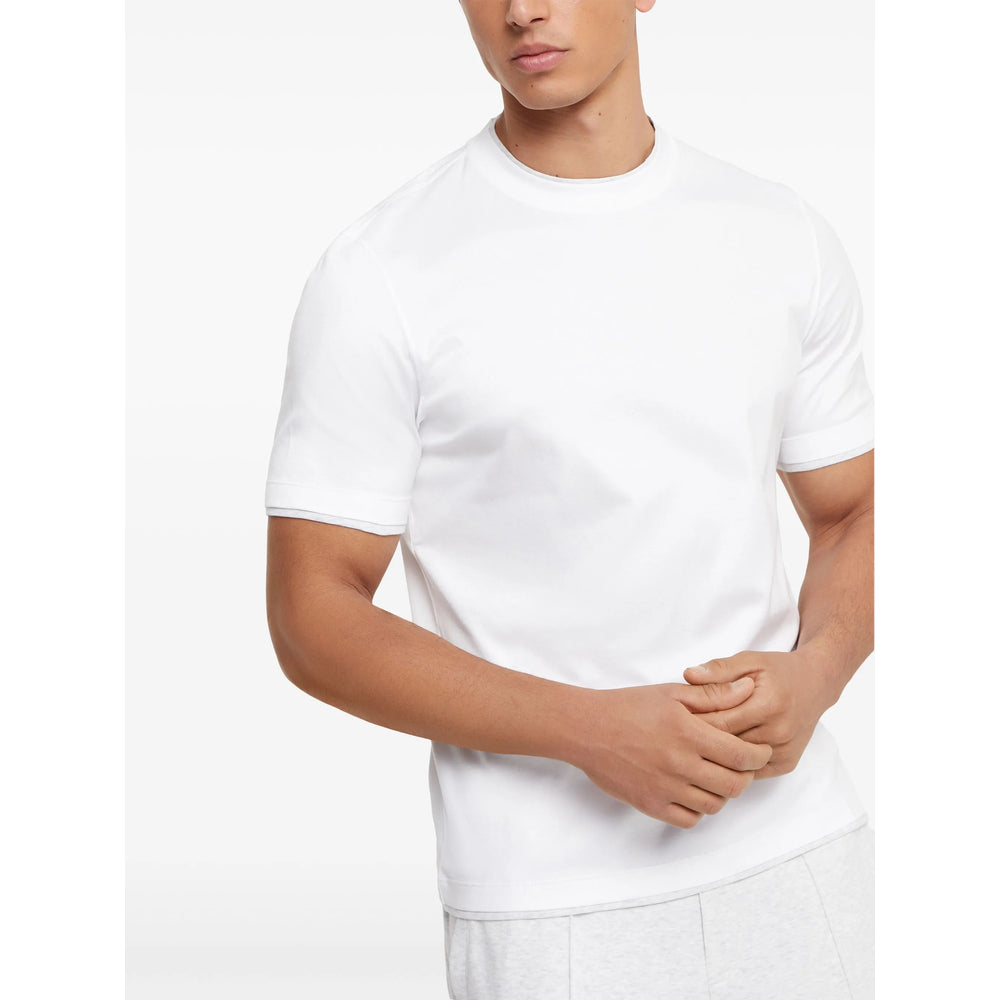 Brunello Cucinelli White T-Shirts & Vests - T-Shirts Men BRUNELLO CUCINELLI