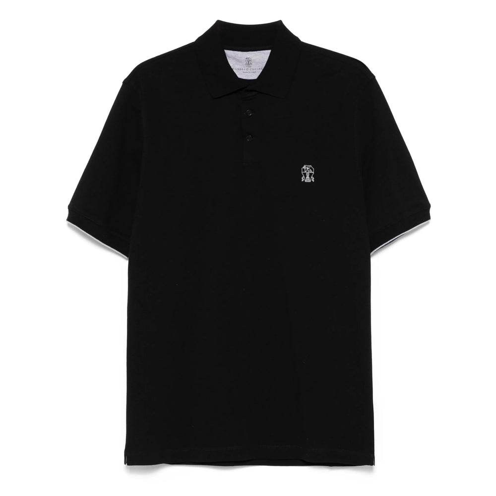 Brunello Cucinelli Black Polo Shirts Men BRUNELLO CUCINELLI