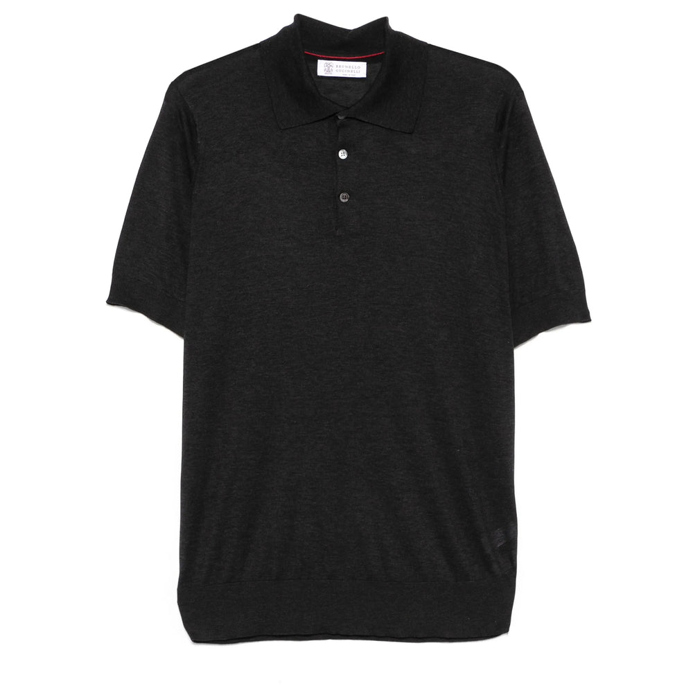 Brunello Cucinelli Grey Polo Shirts Men BRUNELLO CUCINELLI