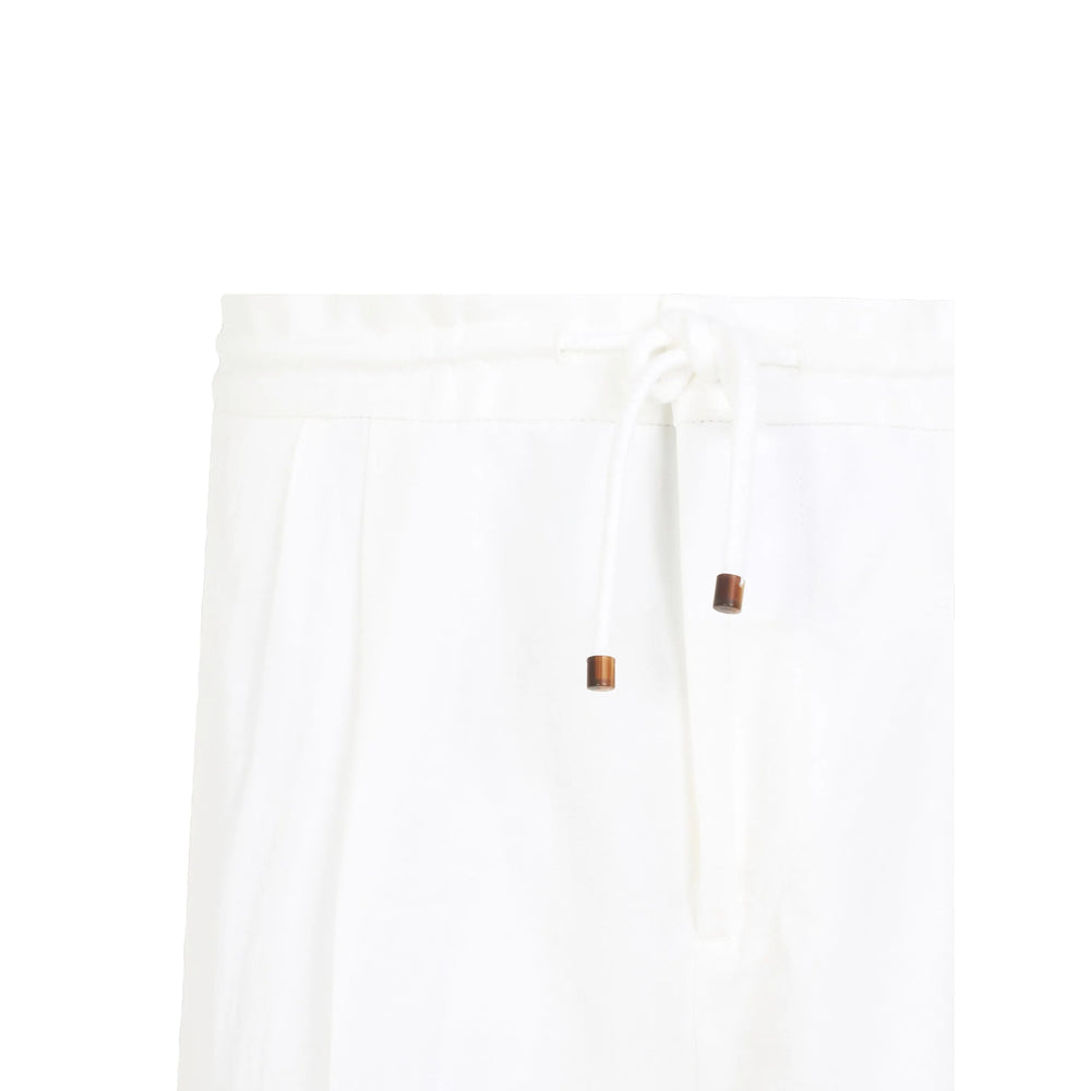Brunello Cucinelli White Trousers - Tapered Trousers Men BRUNELLO CUCINELLI