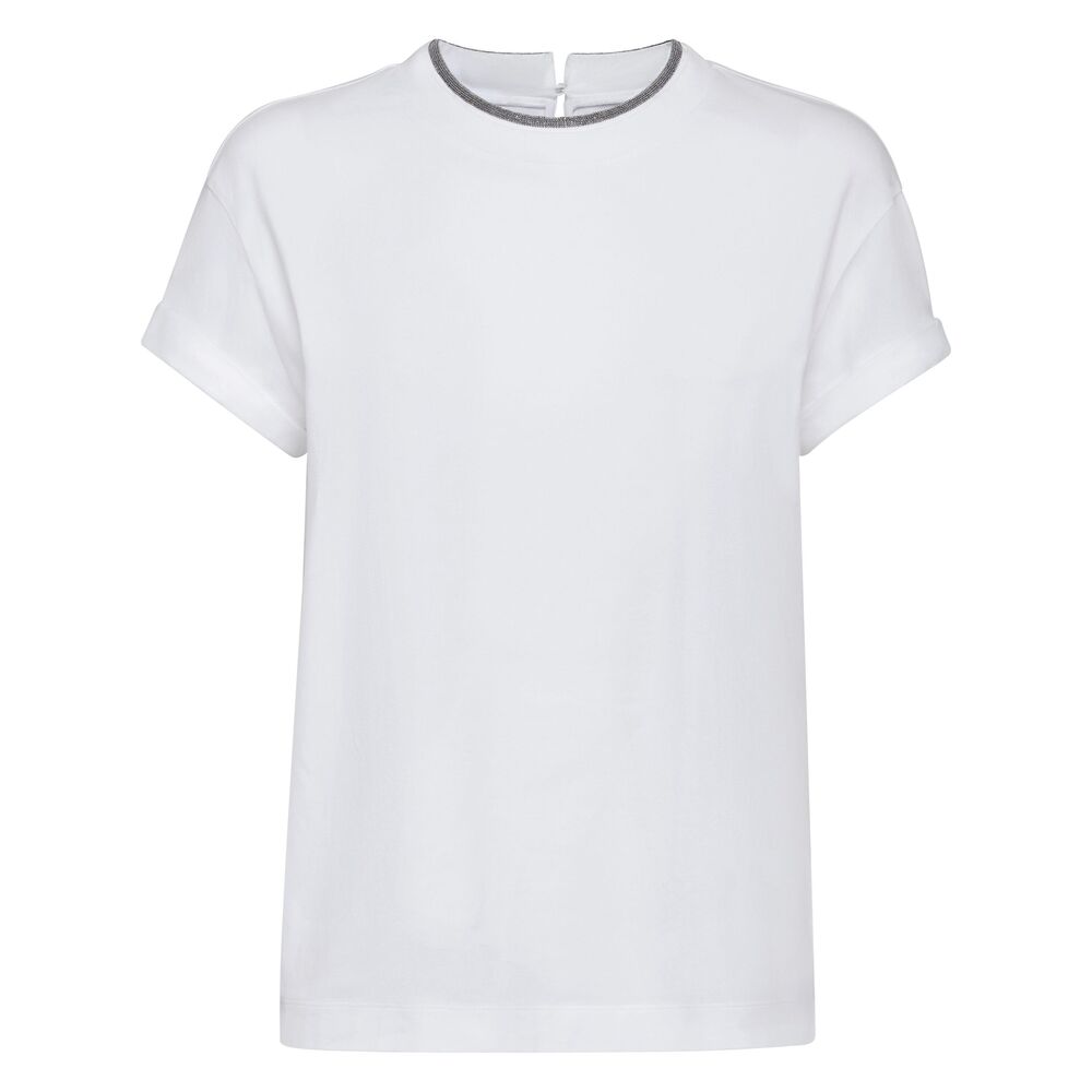 Brunello Cucinelli White Tops - T-Shirts & Jerseys Women BRUNELLO CUCINELLI