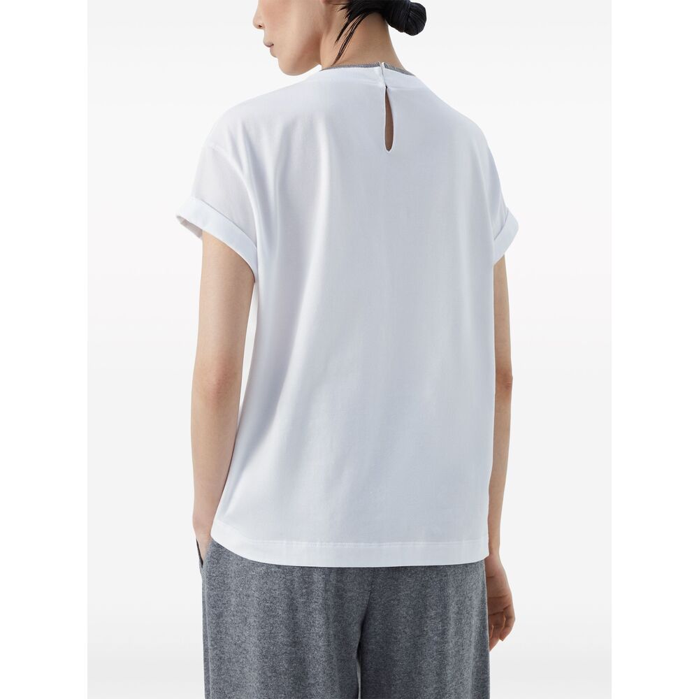 Brunello Cucinelli White Tops - T-Shirts & Jerseys Women BRUNELLO CUCINELLI