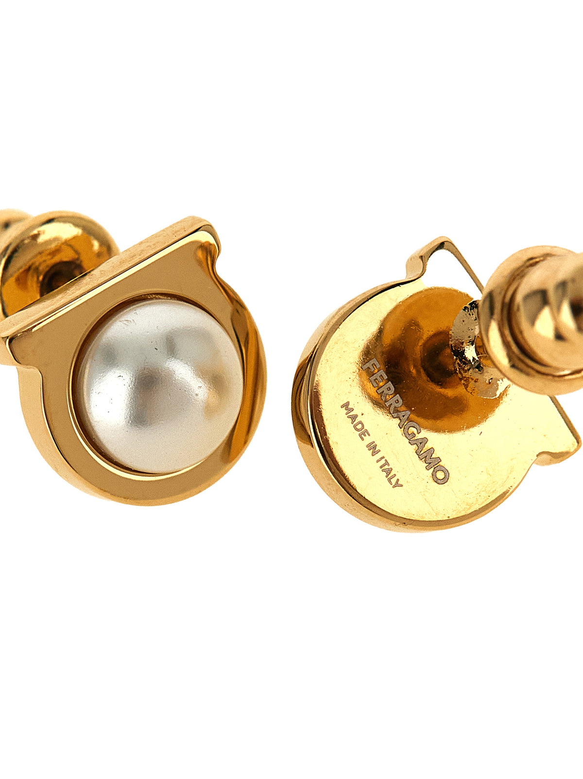 Ferragamo Women 'Gancini' Pearl Earrings FERRAGAMO