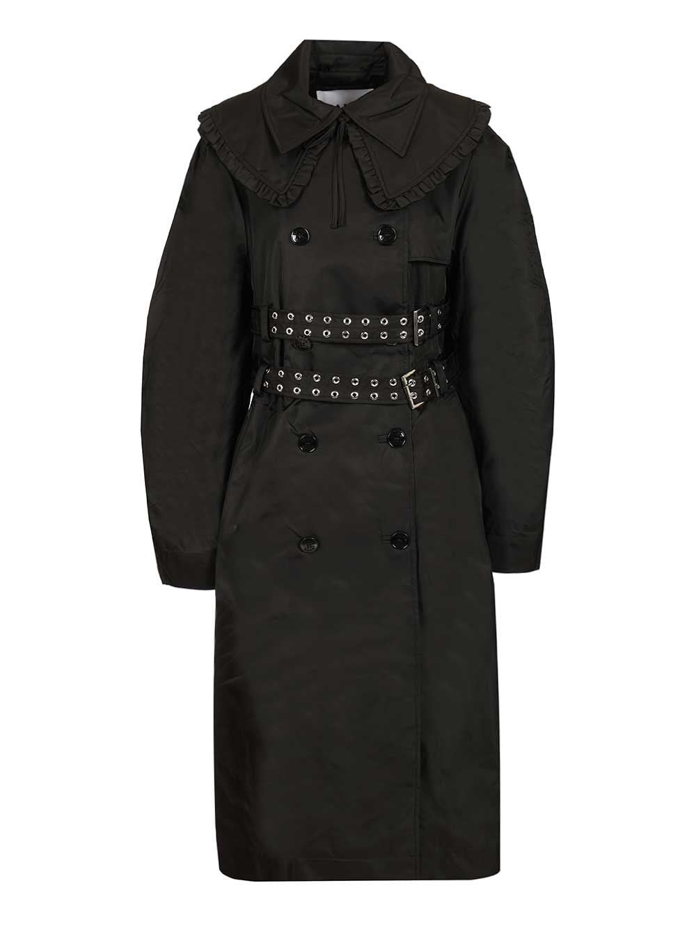 Ganni Women Duchesse Nylon Trenchcoat GANNI