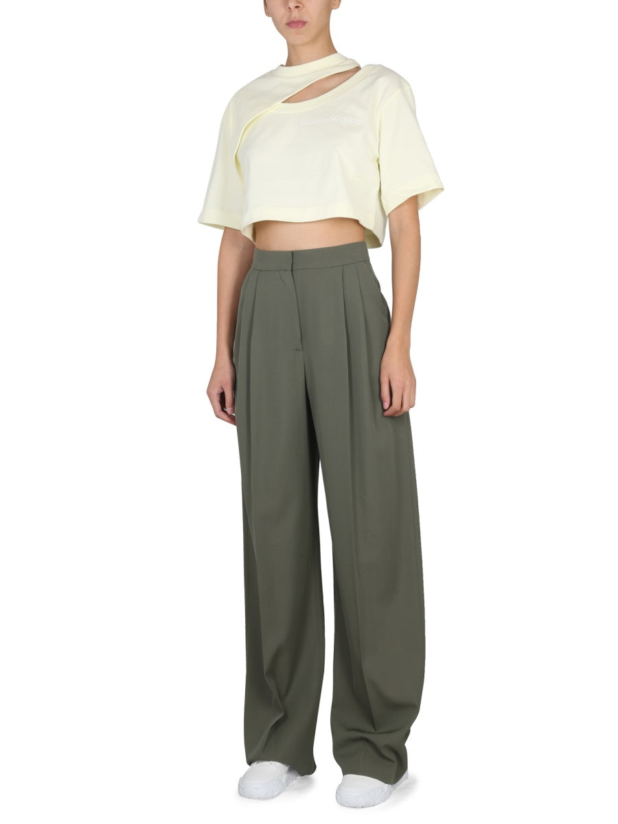 Alexander Mcqueen Women Wide Leg Pants ALEXANDER MCQUEEN