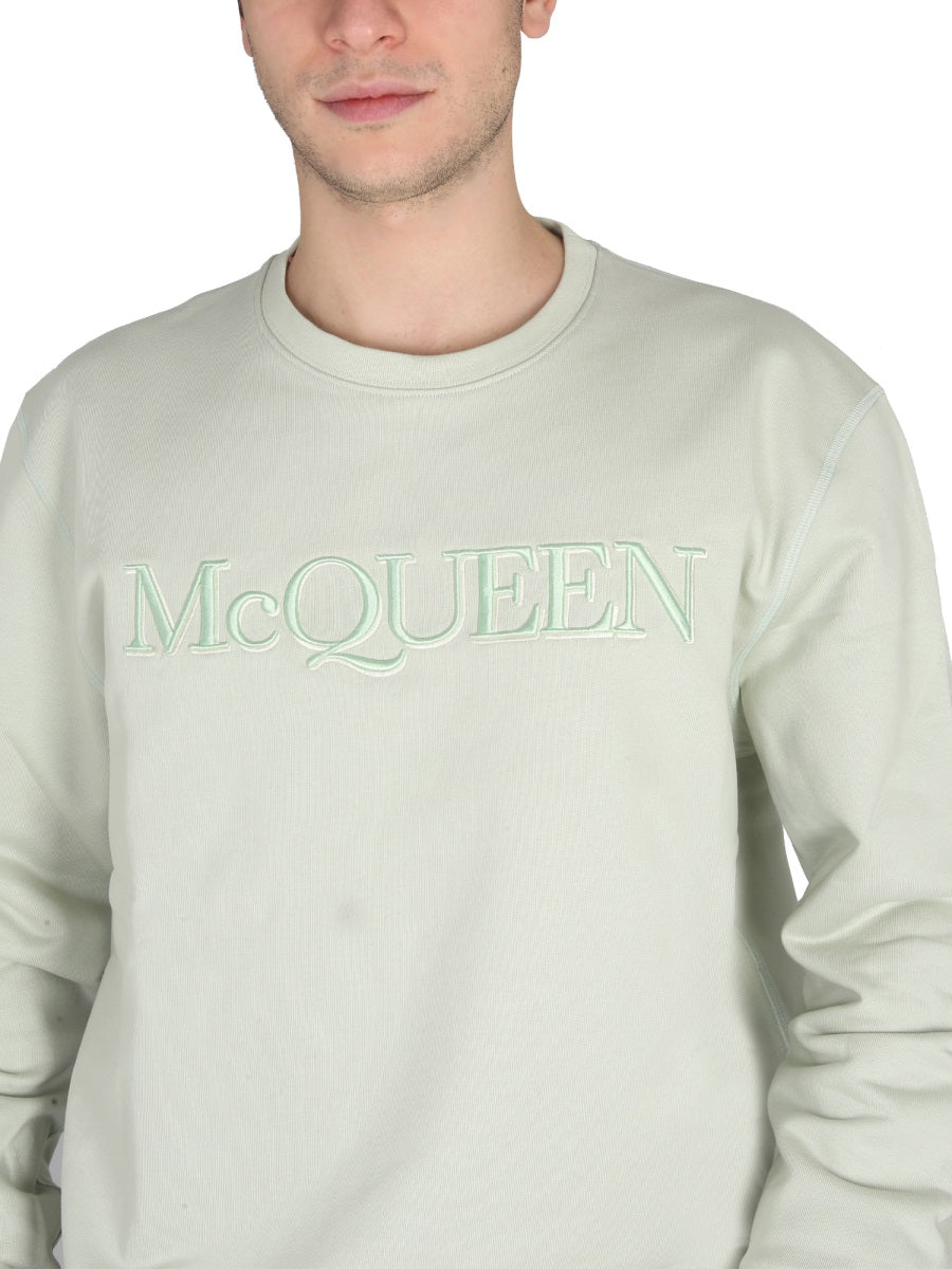 Alexander Mcqueen Men Sweatshirt With Logo Embroidery ALEXANDER MCQUEEN