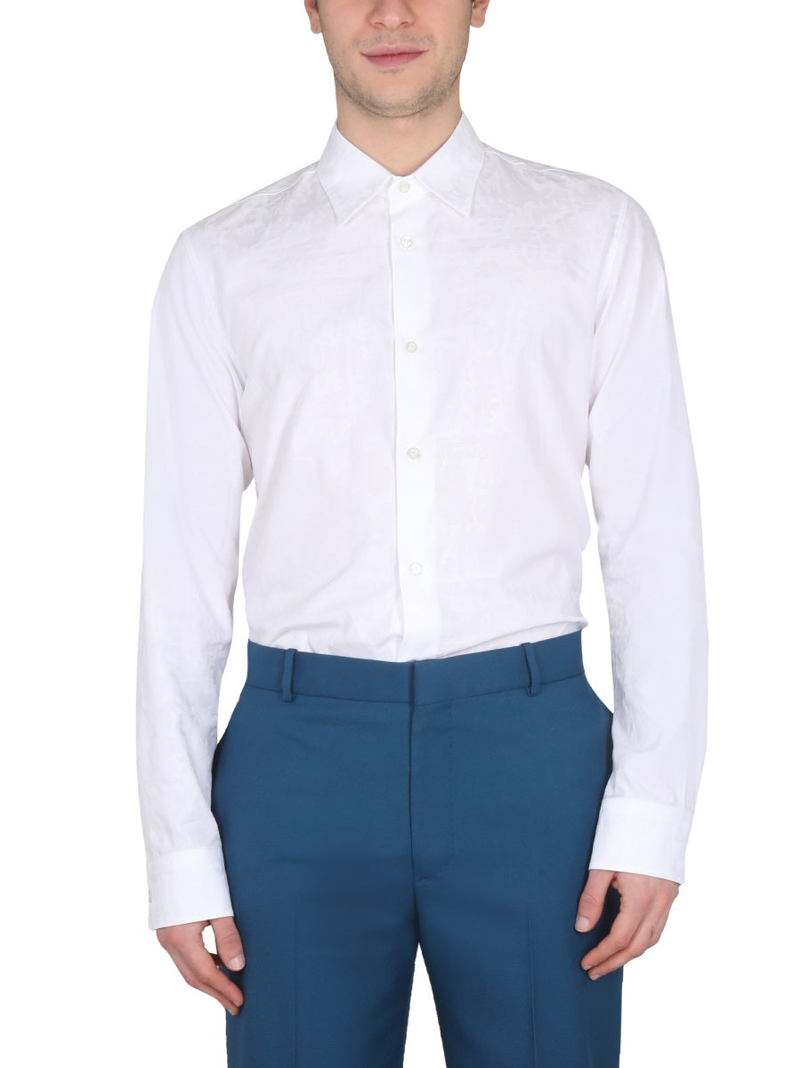 Alexander Mcqueen Men Graffiti Logo Shirt ALEXANDER MCQUEEN