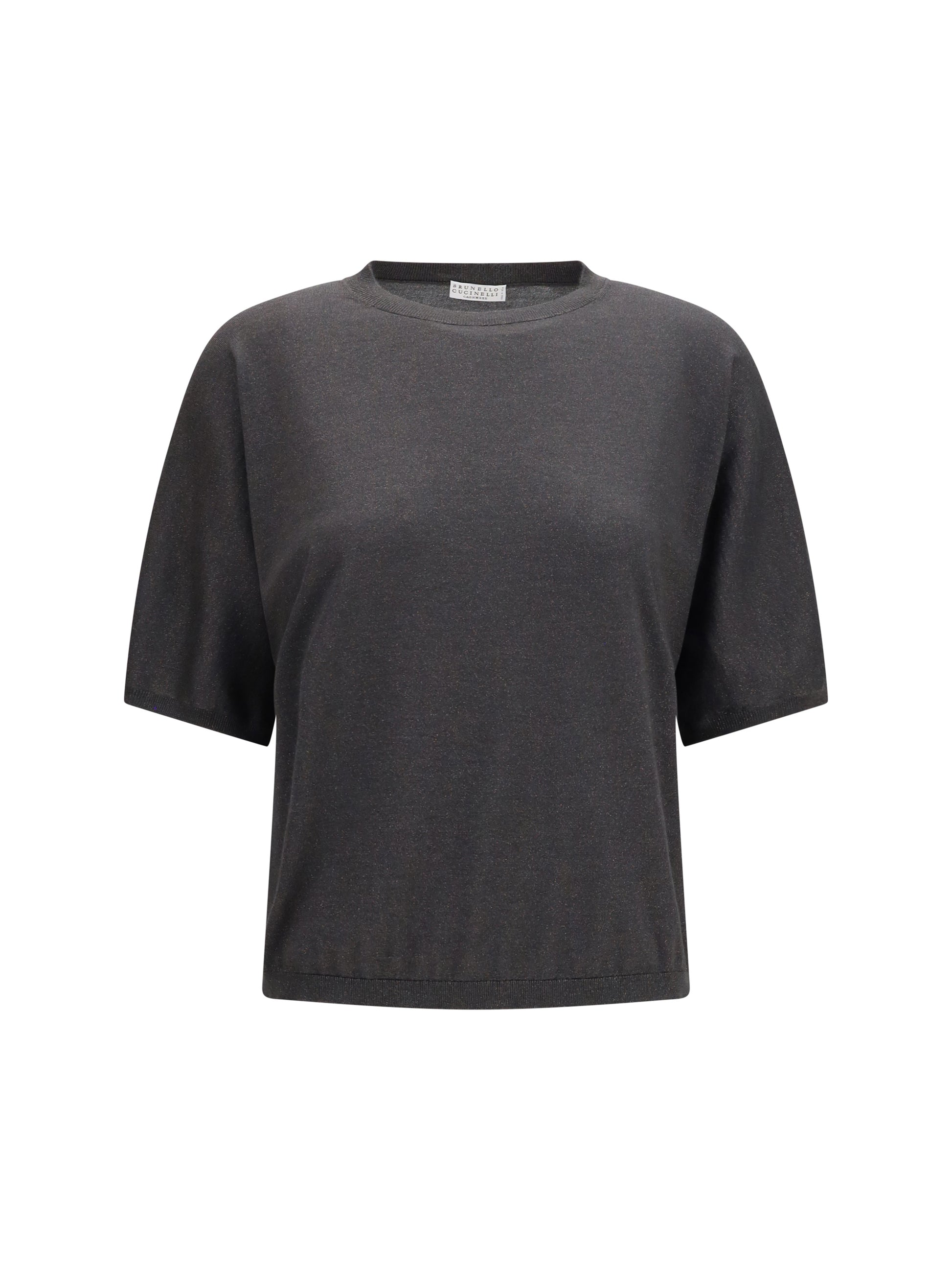 Brunello Cucinelli Women Short-Sleeve Cashmere And Silk Sweater BRUNELLO CUCINELLI