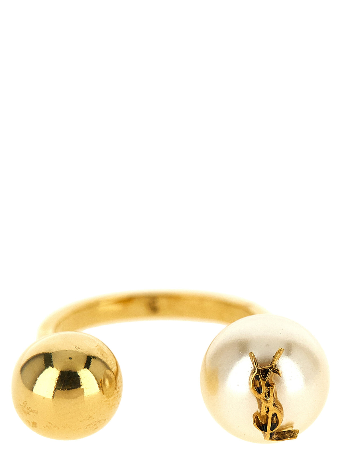 Saint Laurent Women 'Cassandre' Ring With Pearl And Sphere SAINT LAURENT