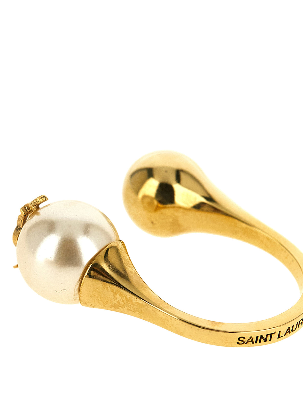 Saint Laurent Women 'Cassandre' Ring With Pearl And Sphere SAINT LAURENT