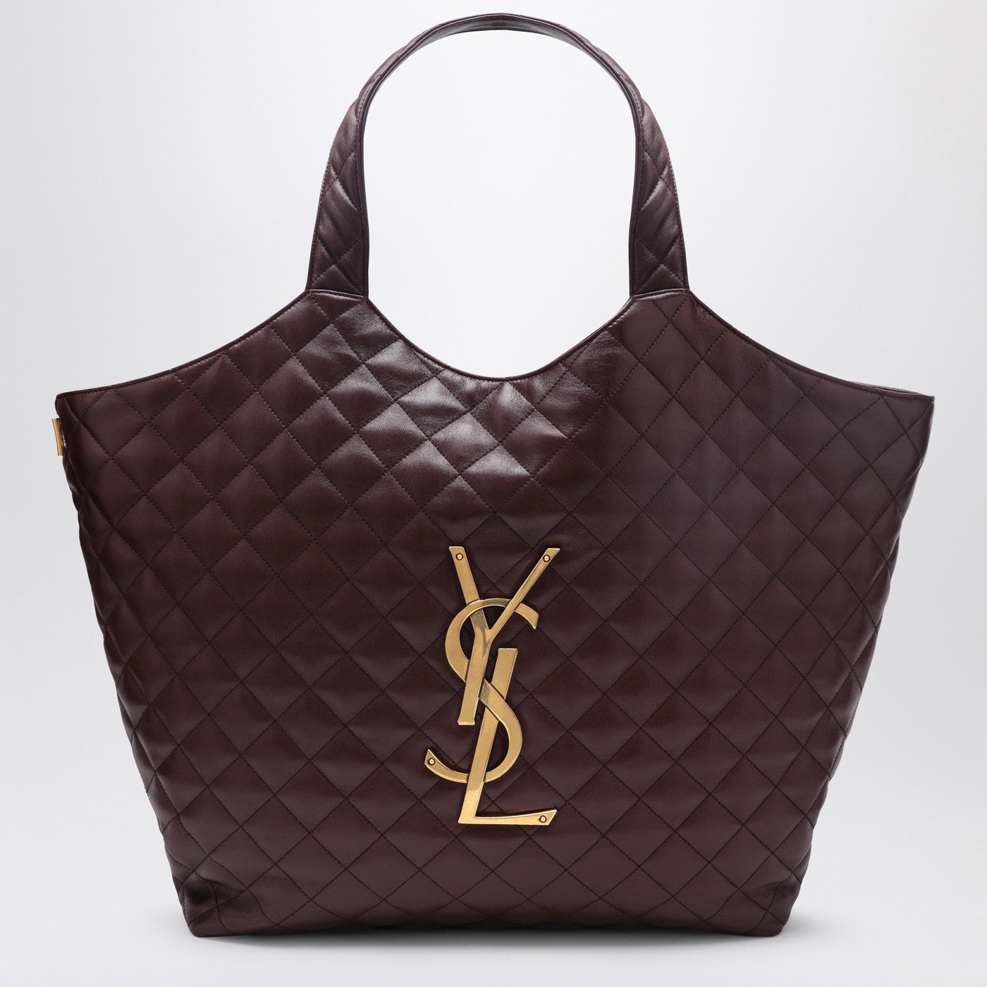 Saint Laurent Icare Oversized Quilted Leather Shopping Bag In Burgundy Women SAINT LAURENT