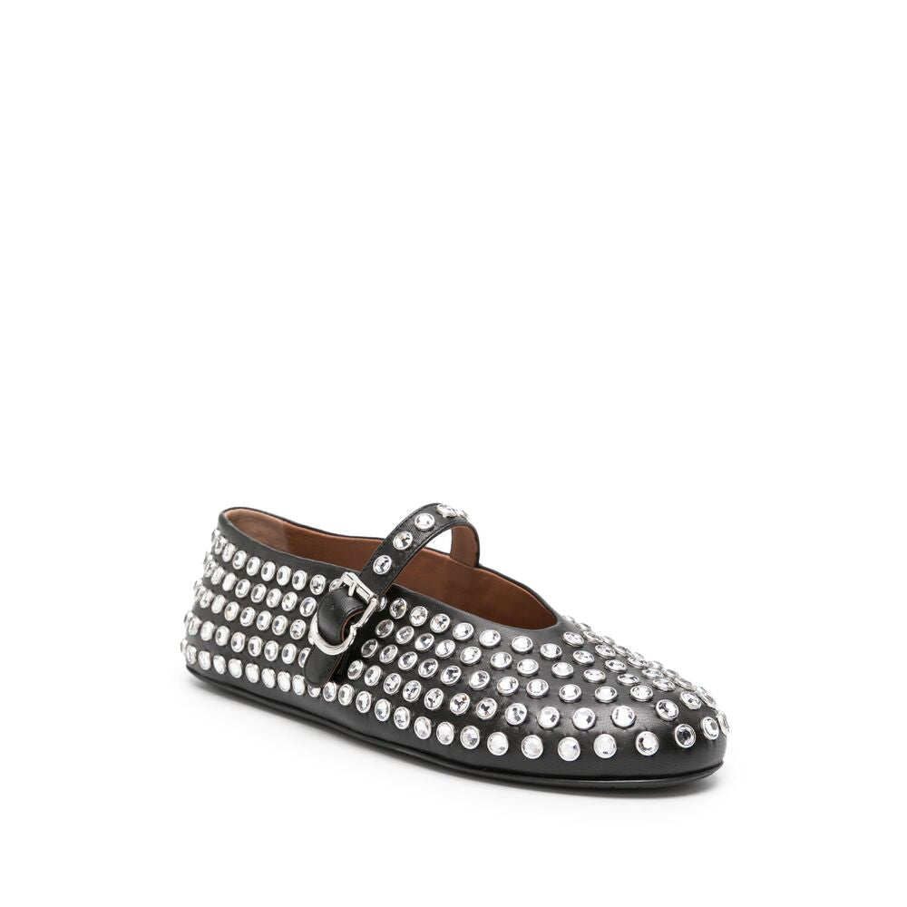 Alaïa Black Ballet Flats Women ALAIA