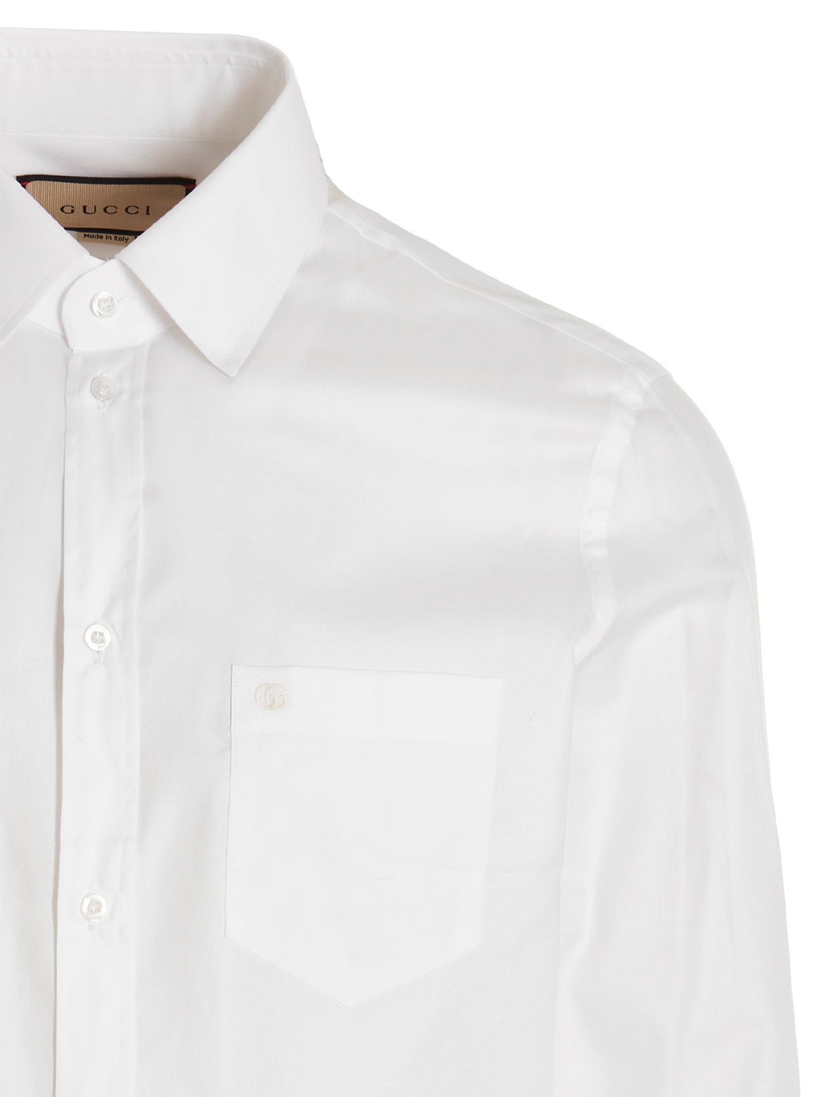 Gucci Men Embroidered Logo Shirt GUCCI