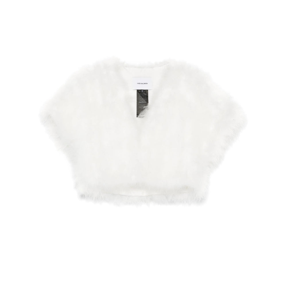 Yves Salomon White Jackets - Faux Fur & Shearling Jackets Women YVES SALOMON