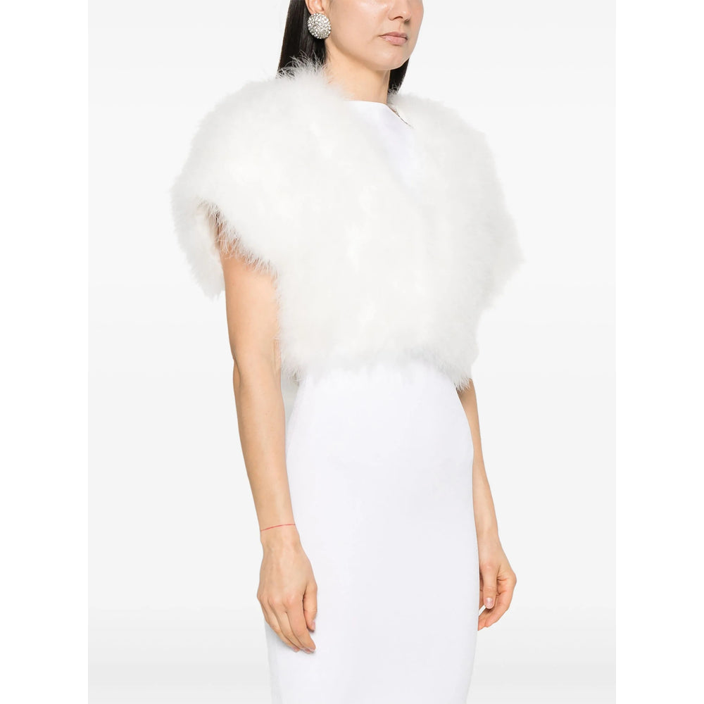 Yves Salomon White Jackets - Faux Fur & Shearling Jackets Women YVES SALOMON