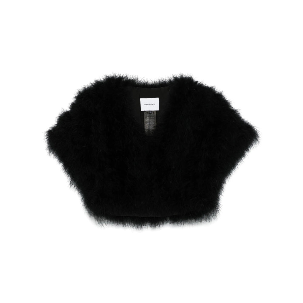 Yves Salomon Black Jackets - Faux Fur & Shearling Jackets Women YVES SALOMON
