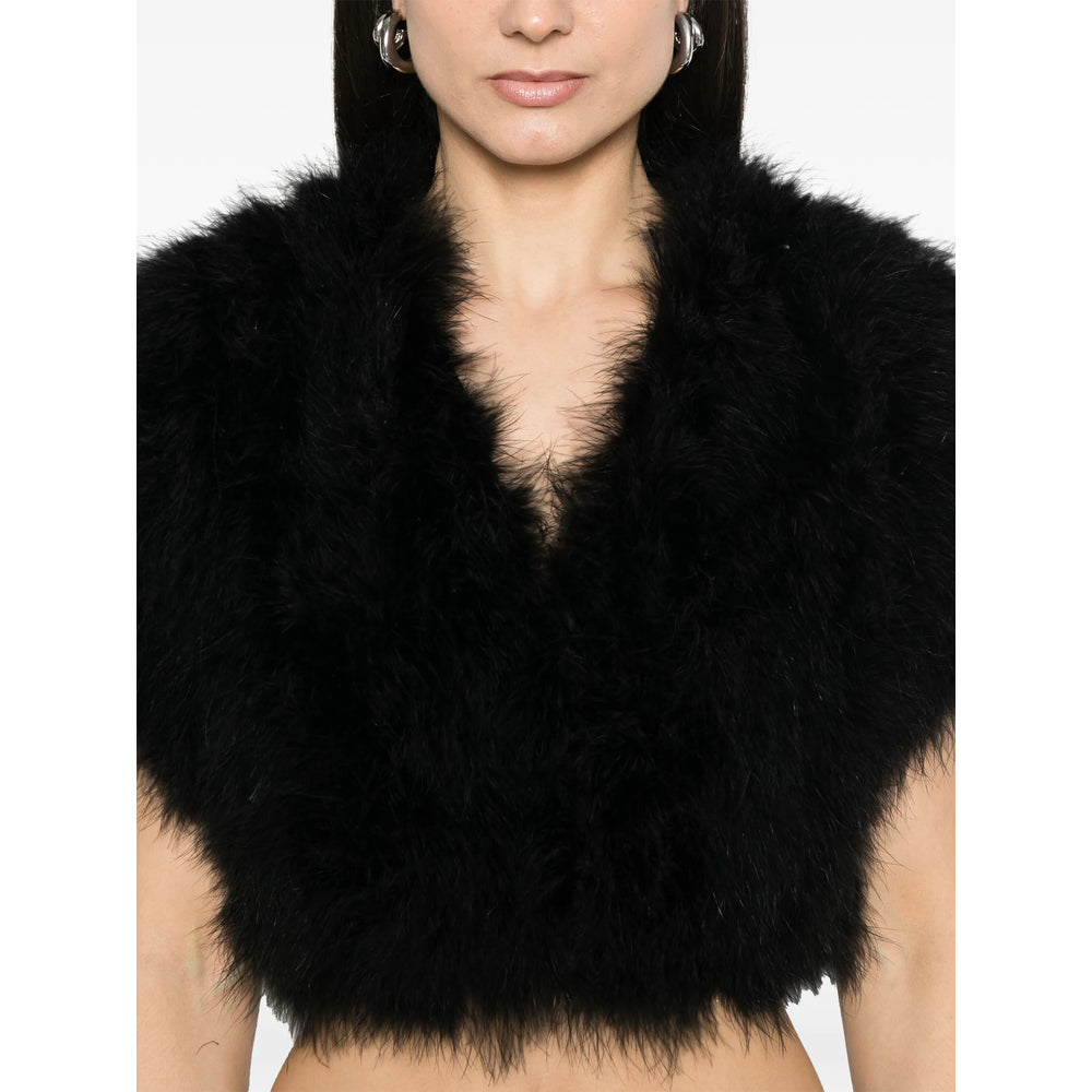 Yves Salomon Black Jackets - Faux Fur & Shearling Jackets Women YVES SALOMON