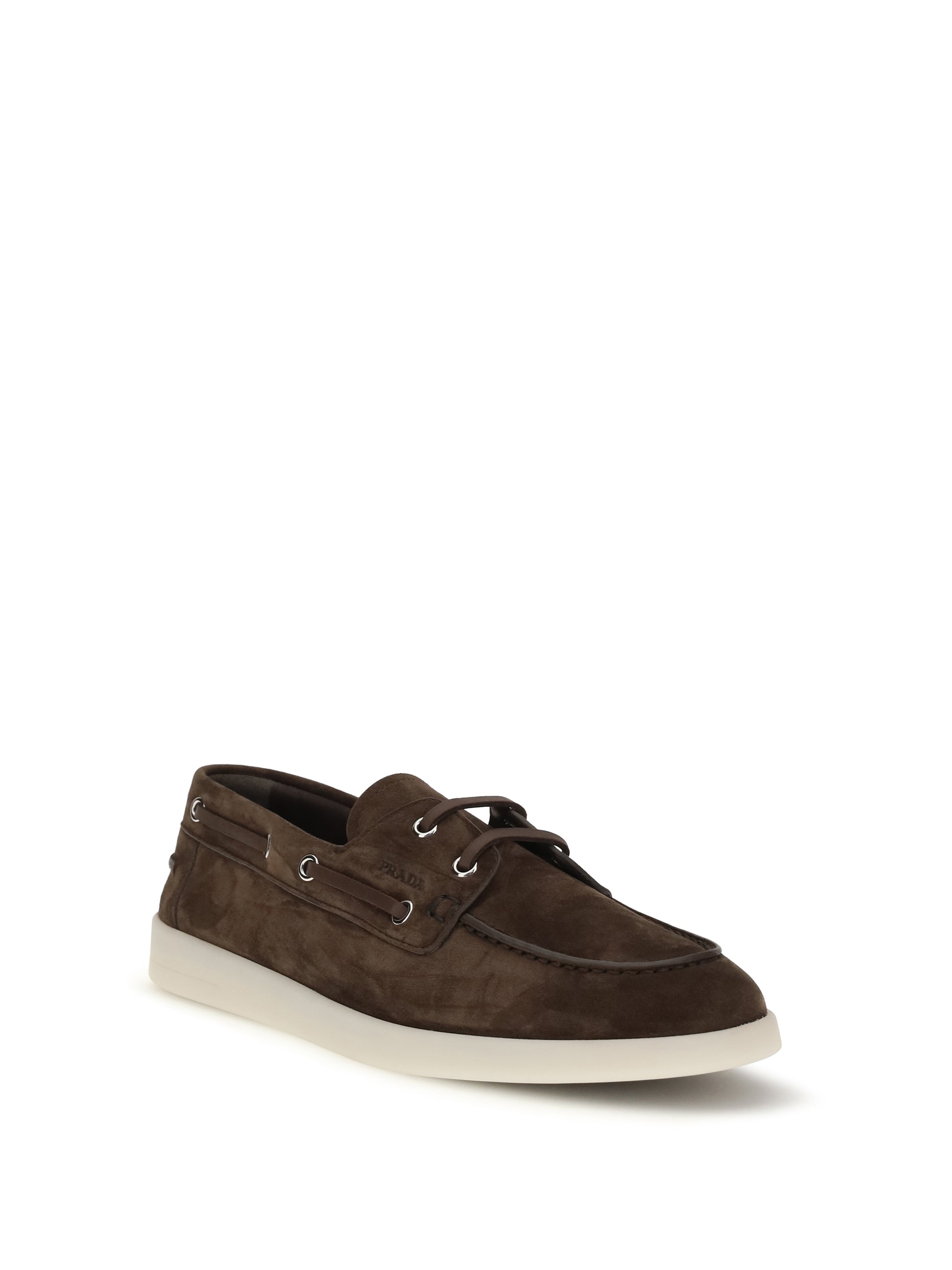 Prada Men Suede Boat Loafers PRADA