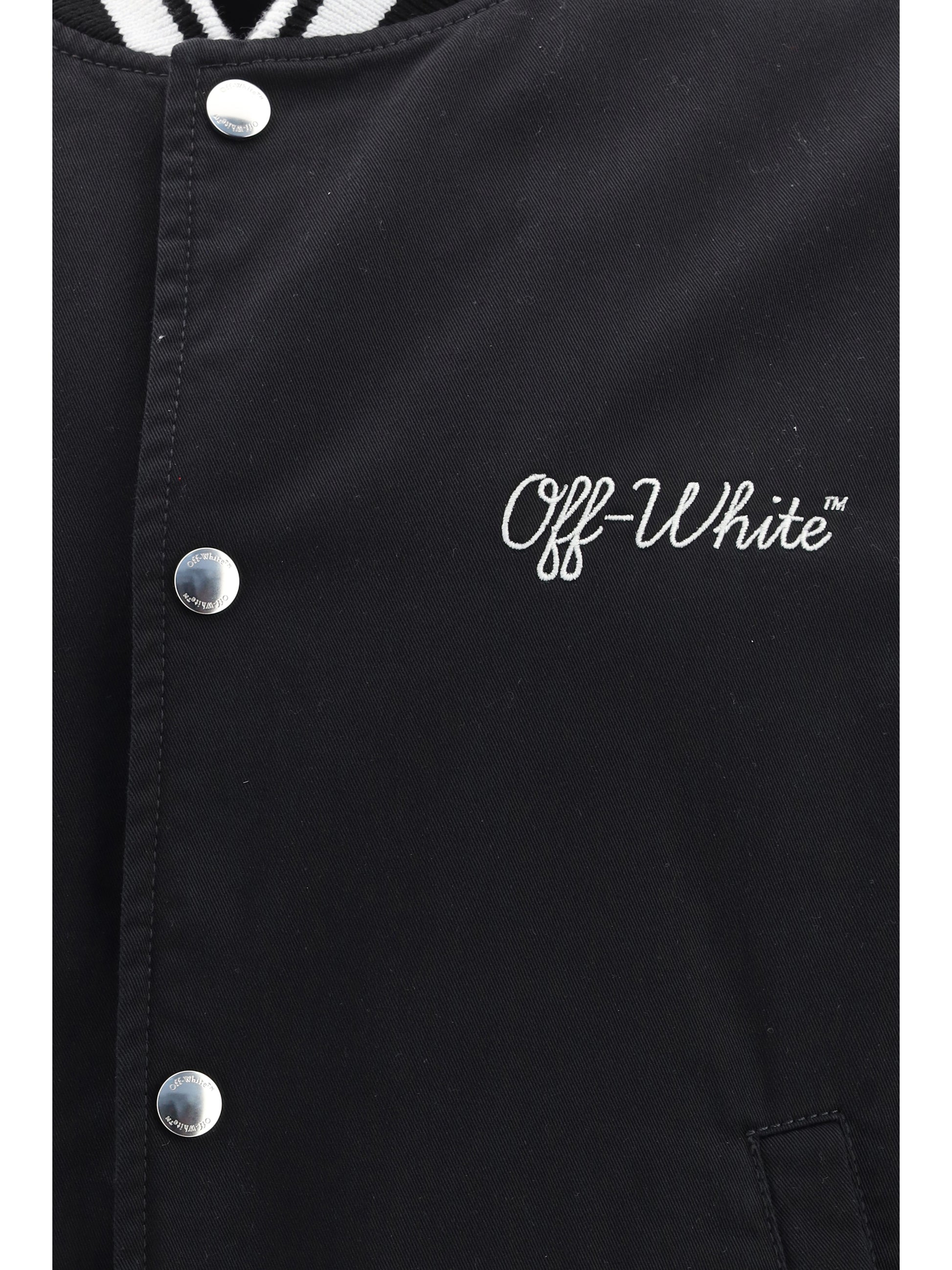 Off-White Men Script Cotgab Souvenir Varsity Jacket OFF-WHITE