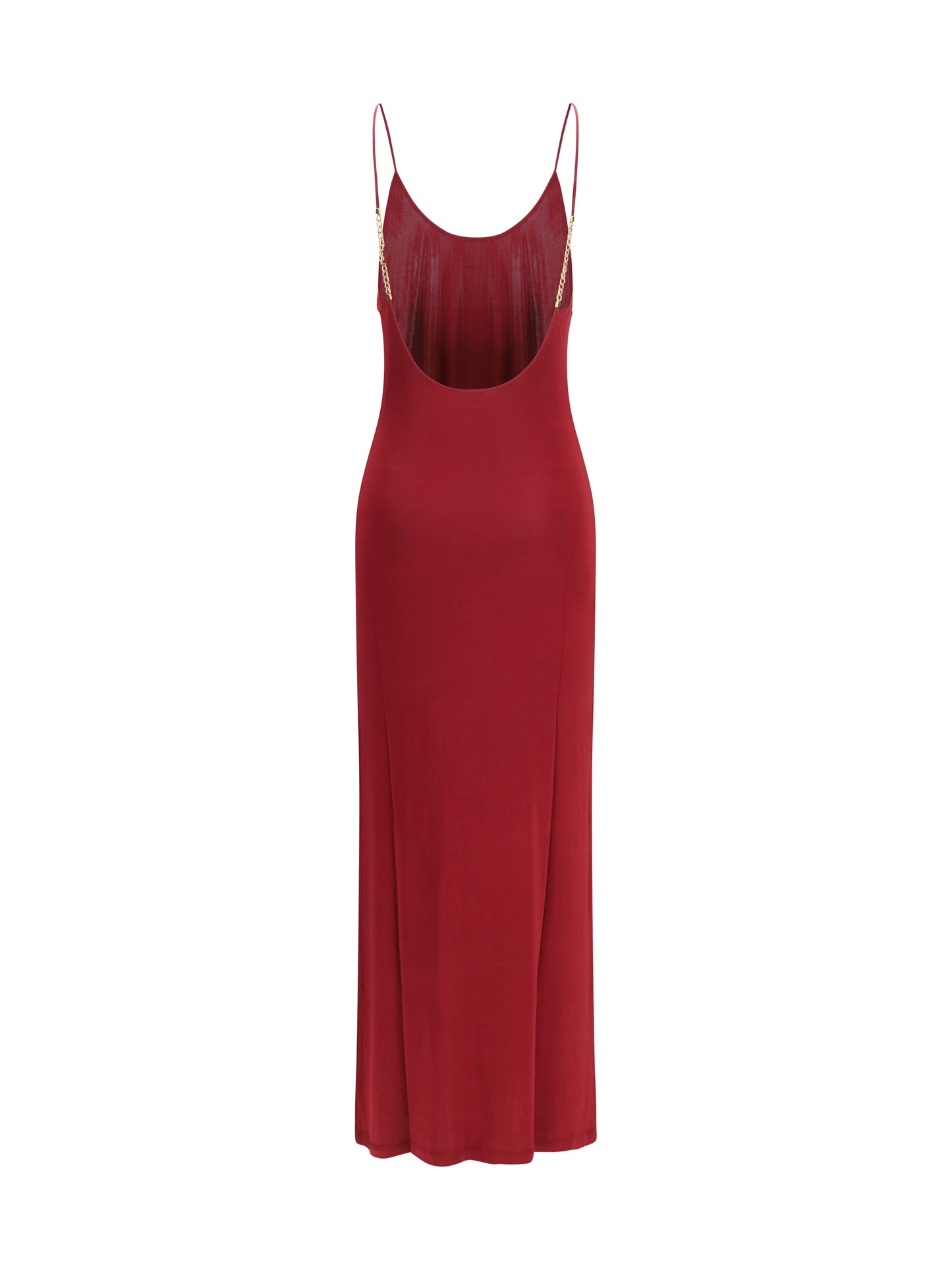 Saint Laurent Women Backless Knit Dress With Cassandre Chain SAINT LAURENT