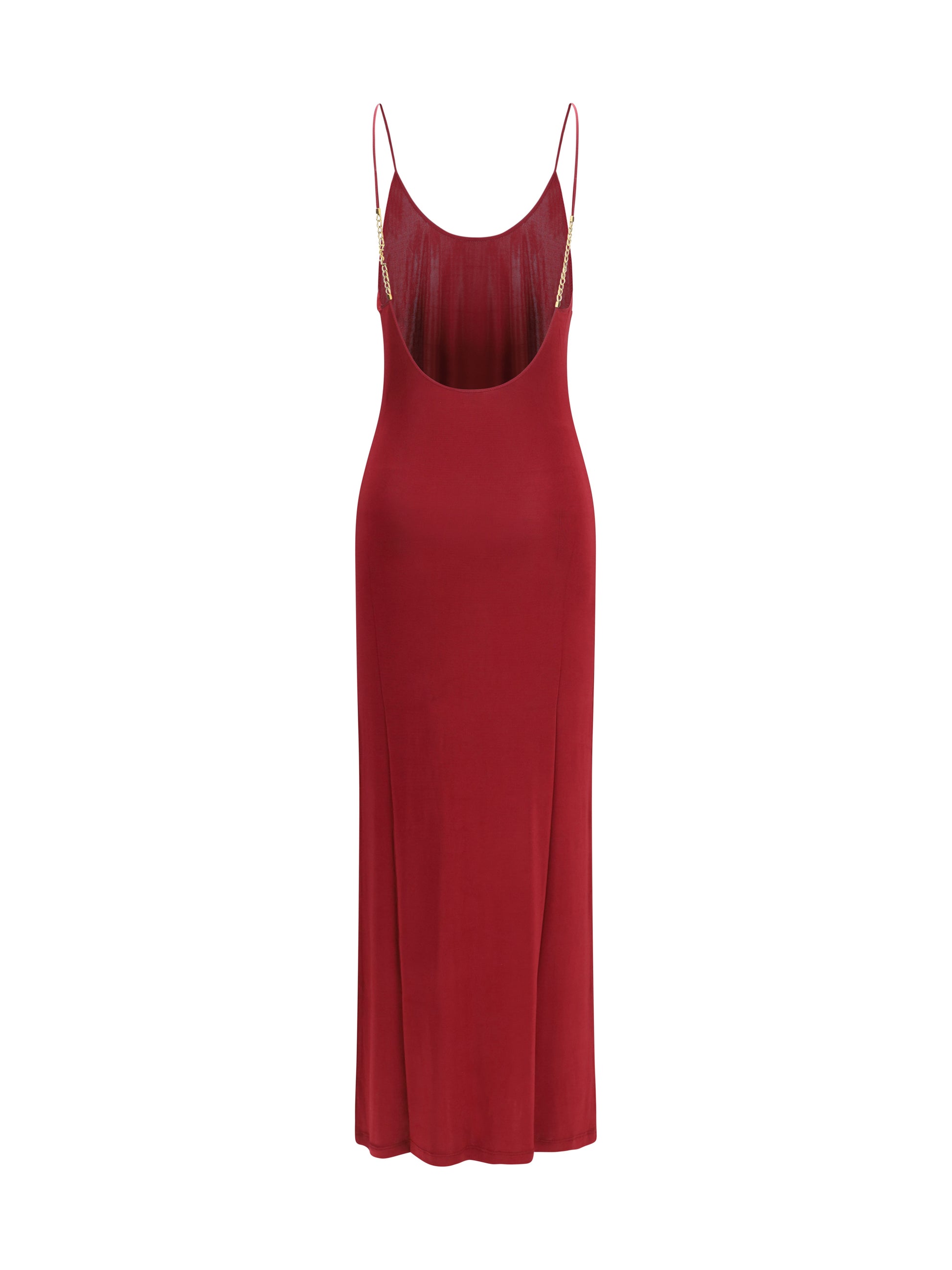 Saint Laurent Women Backless Knit Dress With Cassandre Chain SAINT LAURENT