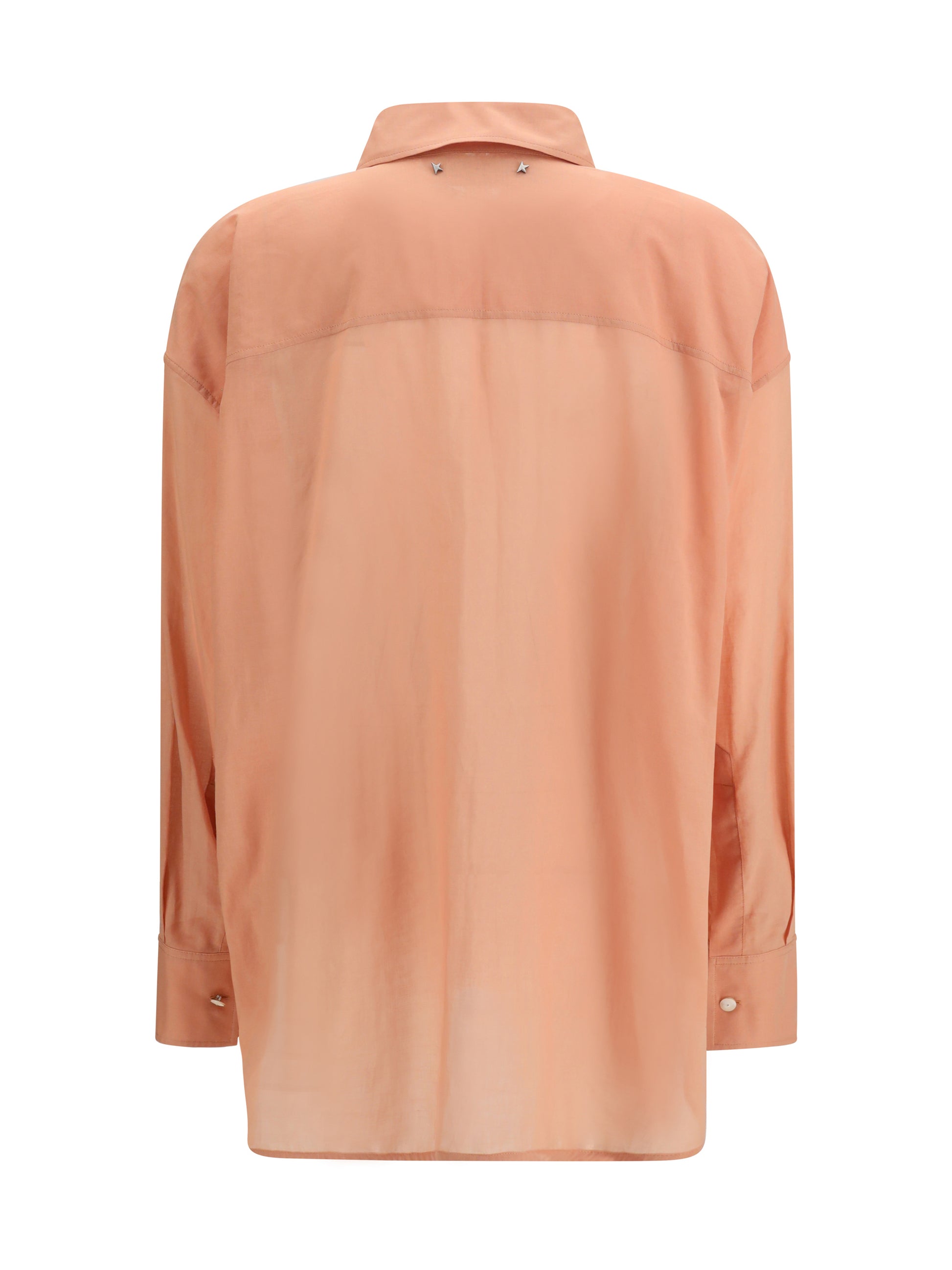 Golden Goose Women Oversized Shirt In Cotton With Pleated Bib GOLDEN GOOSE