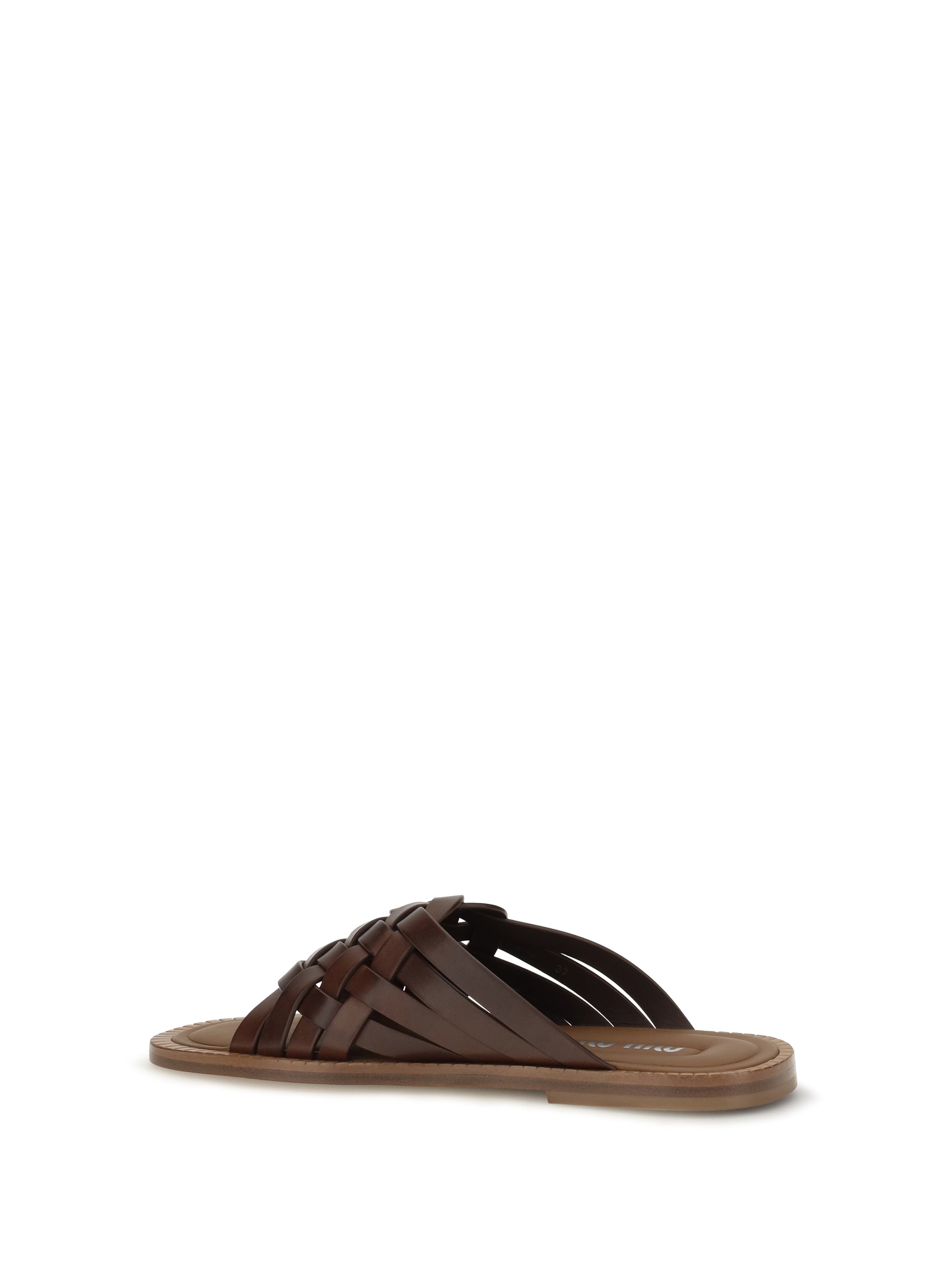 Miu Miu Women Leather Sandals MIU MIU