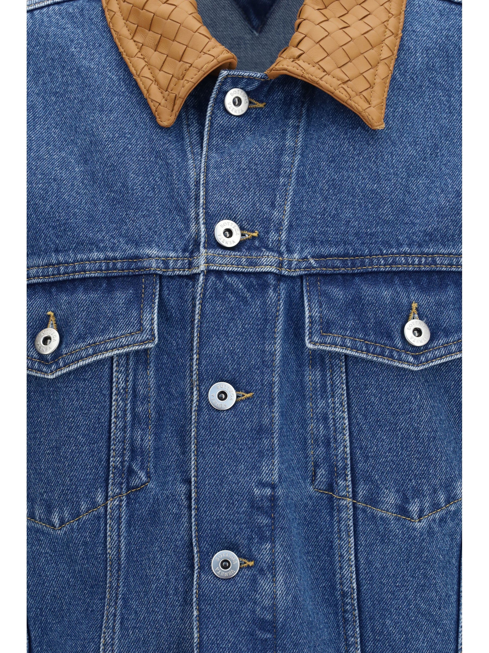 Bottega Veneta Men Intreccio Denim Jacket BOTTEGA VENETA