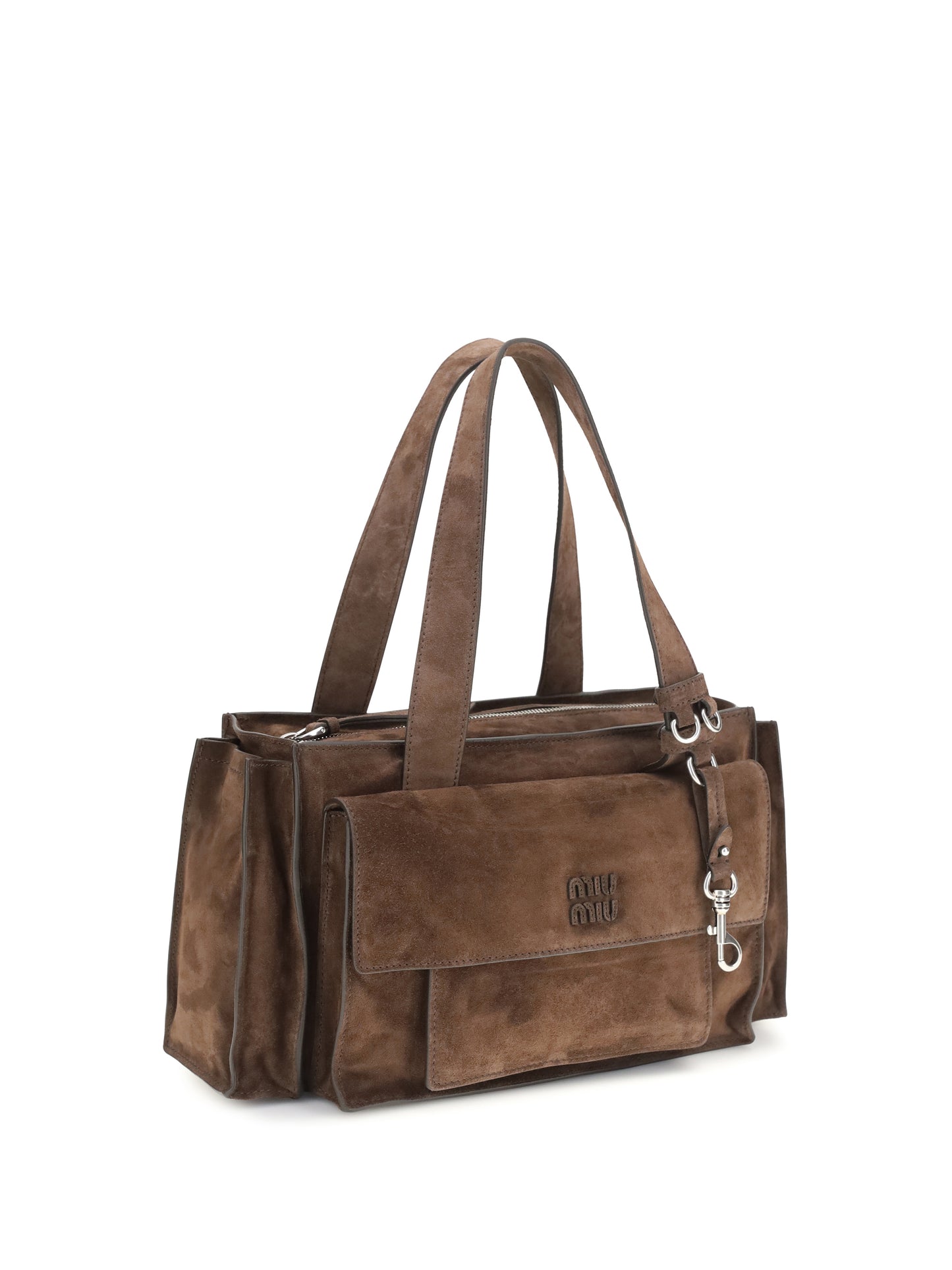 Miu Miu Women Utilitaire Shoulder Bag In Suede Calfskin MIU MIU