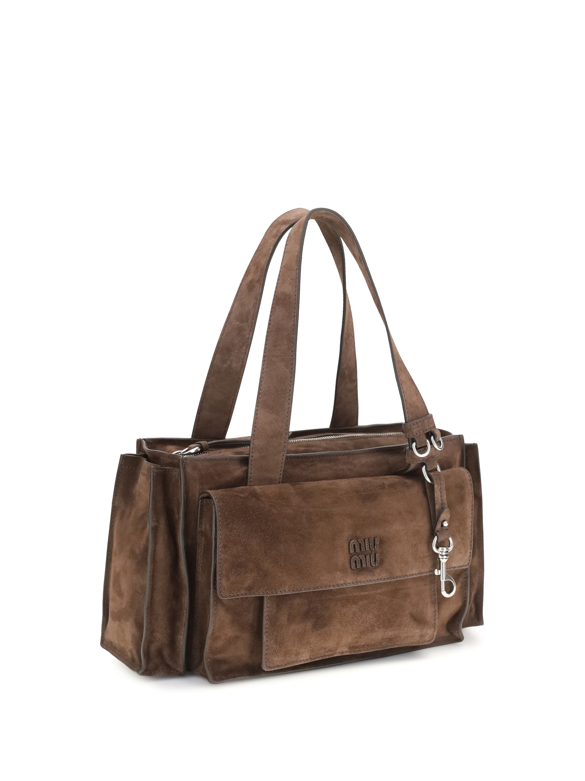 Miu Miu Women Utilitaire Shoulder Bag In Suede Calfskin MIU MIU