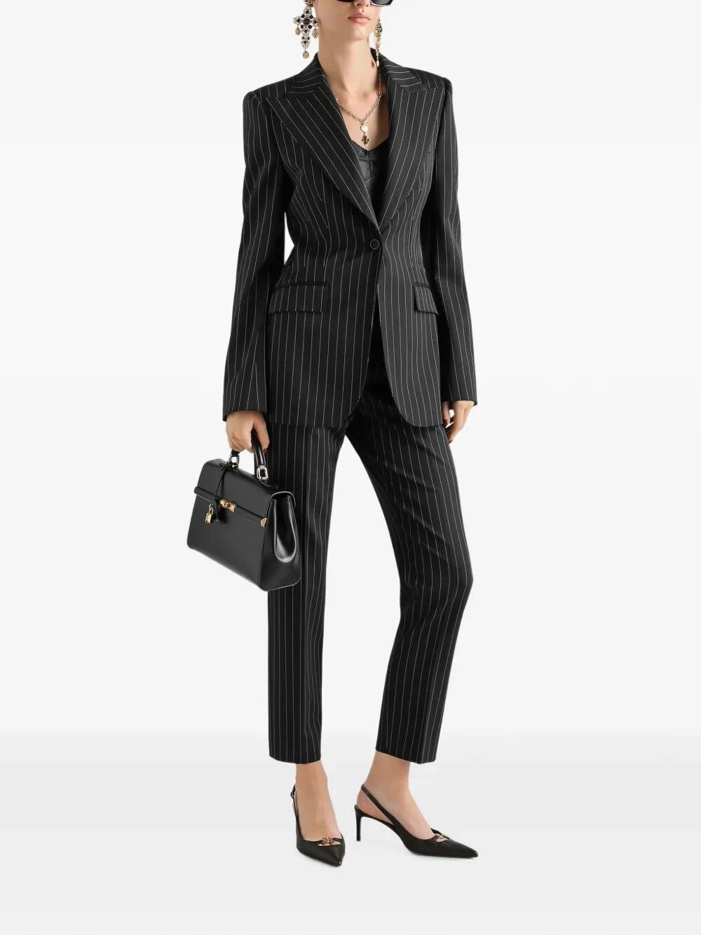 Dolce & Gabbana Women Single-Breasted Turlingon Pinstripe Blazer DOLCE & GABBANA