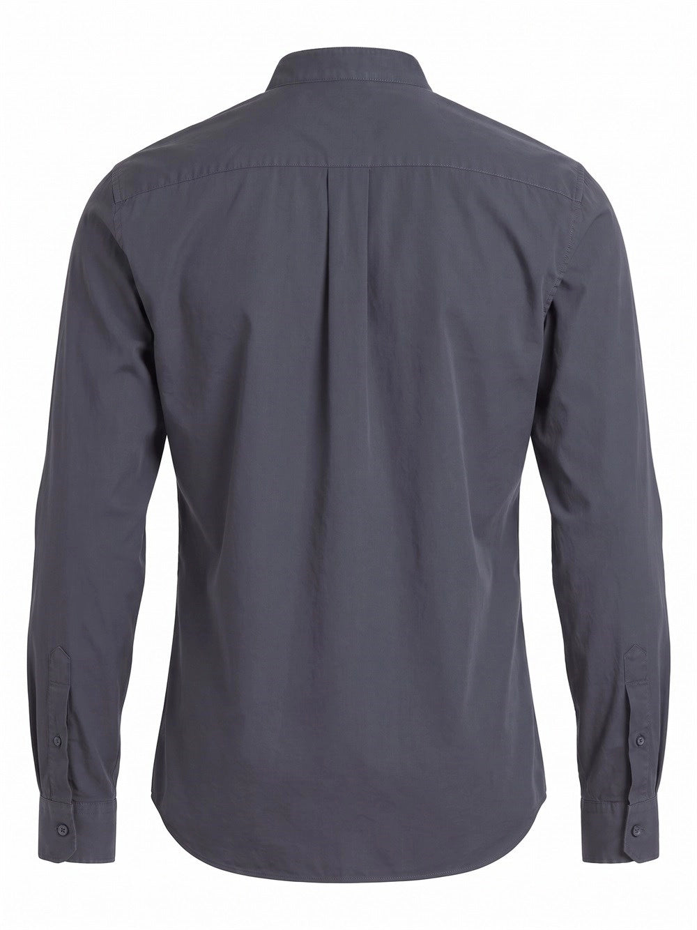 Brunello Cucinelli Men Garment-Dyed Twill Shirt With Mandarin Collar BRUNELLO CUCINELLI